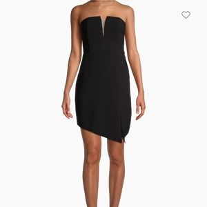 Liv Foster Strapless Twill Cocktail Dress